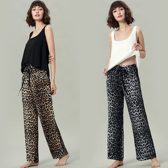 Women's Pajamas Vest Leopard Pants Homewear Set