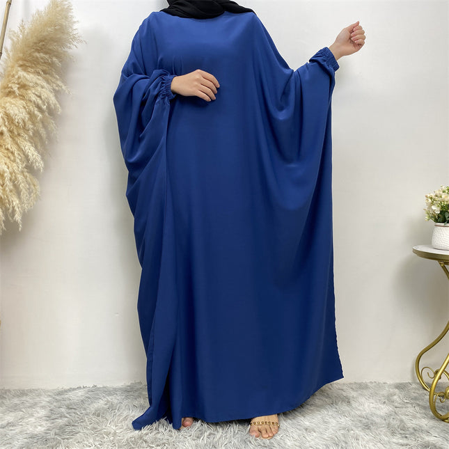 Middle East Dubai Women's Bat Long Sleeve Solid Color Robe
