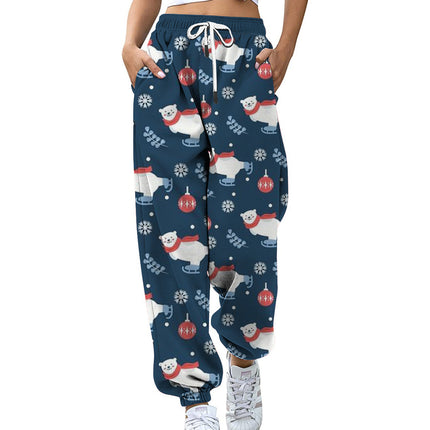 Wholesale Women's Sports Casual Christmas Printed Joggers