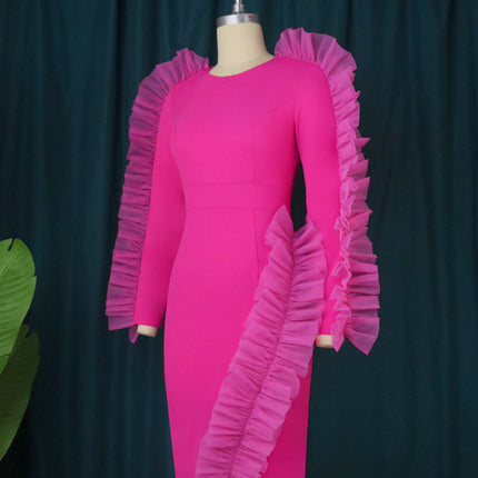 Wholesale Women's Mesh Panel Bodycon Mini One Step Dress