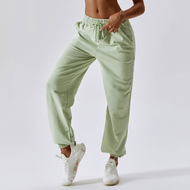 Wholesale Women's Spring Loose Sports Casual Straight Cotton Jogger