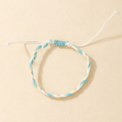 Wholesale Boho Colorful Cord Contrast Braided Rope Bracelet