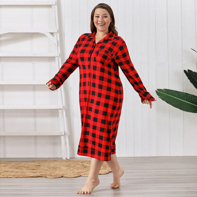 Señoras al por mayor ropa de casa suelta pijamas de gran tamaño primavera otoño camisón
