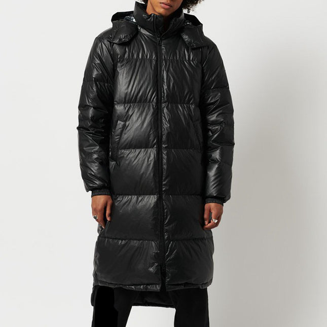 Abrigo acolchado grueso con capucha de talla grande para hombre de invierno