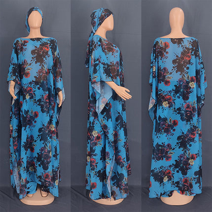 Wholesale Muslim Women's Chiffon Robe Dress Burqa Pants Set