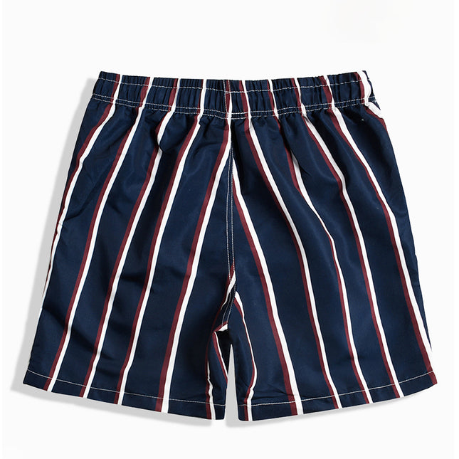 Wholesale Men's Stripe Shorts Swimming Trunks Boxer Plus Size Beach Shorts