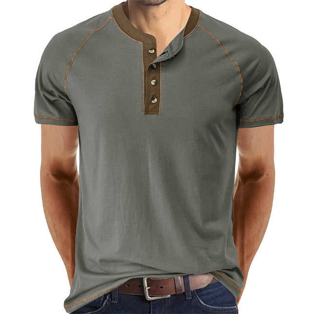 Kurzärmliges, farblich passendes Sommer-Herren-T-Shirt
