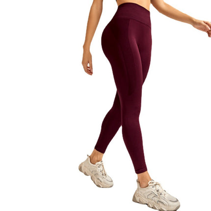 Run Fitness Cropped Seamless Yogahose mit hoher Taille für Damen