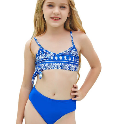 Wholesale Children's Bikini Sling Backless Printed Two-Piece Swimsuit