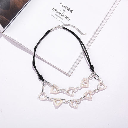 Wholesale Women's Fashion Triangle Geometric Metal Choker Necklace