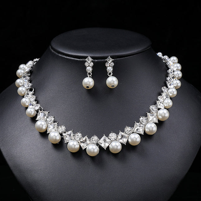 Großhandelslegierungs-Perlen-Halsketten-gesetzte Frauenstrickjacke-Ketten-Schlüsselbein-Kette