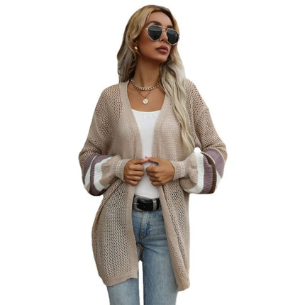 Wholesale Women's Autumn Thin Coat Mid Length Crochet Cardigan Sweater