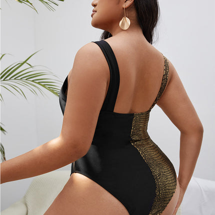 Damen Badeanzug Plus Size Print Sexy Bikini