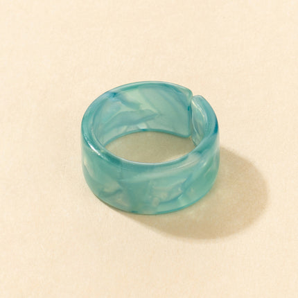 Einfacher Kreis-Harz-Ring-Mode-Pop-Farbknöchel-Ring