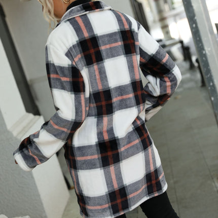Wholesale Women's Casual Long Sleeve Lapel Fleece Coat