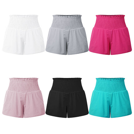 Wholesale Women's Sports Lined Casual Shorts Outdoor Running Pants