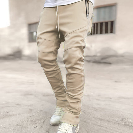 Wholesale Men's Spring Autumn Casual Multi-Pockets Zipper Cargo Pants