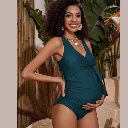 Wholesale Women's  Maternity Solid Color One-Piece Swimsuit