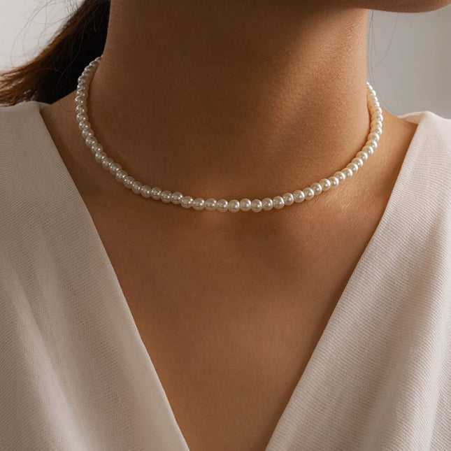 Pearl Temperament Beach Pearl Necklace Short Necklace