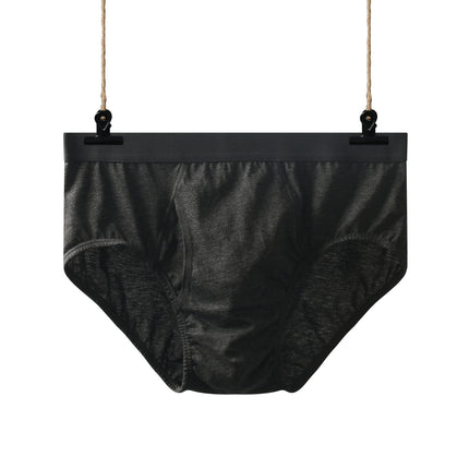 Wholesale Men's High Waist Cotton Underwear U Convex Solid Color Briefs
