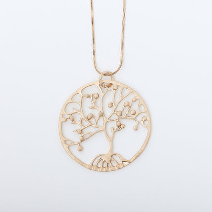 Wholesale Women's  Fashion Tree Pendant Retro Exaggerated Necklace