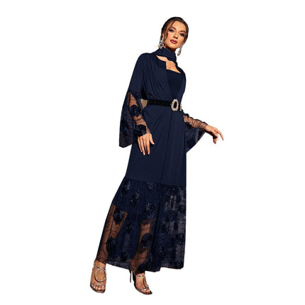 Wholesale Muslim Women's Autumn Mesh Sleeve Cardigan Coat Shawl