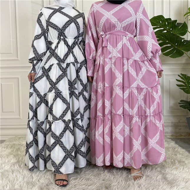 Women's Fashion Printed Malaysian Turkish Dress