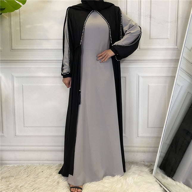 Wholesale Ladies Fake Two Piece Long Sleeve Middle Eastern Dress