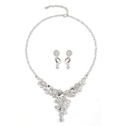 Wholesale Fashion Alloy Crystal Necklace Set Sweater Chain Clavicle Chain
