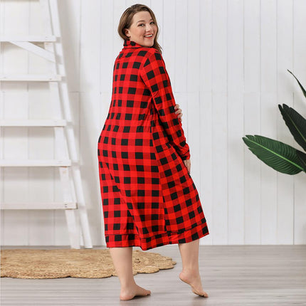 Wholesale Ladies Loose Homewear Large Size Pajamas Spring Autumn Nightdress