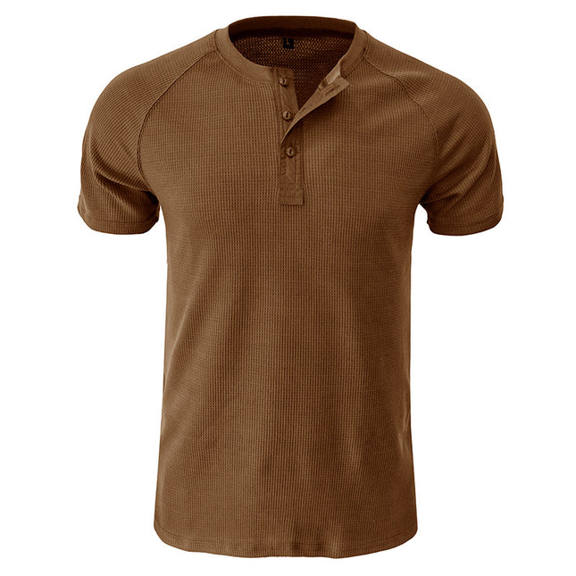 Wholesale Men's Summer Short Sleeve Solid Color T-Shirt Tops