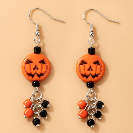 Halloween Pumpkin Ghost Devil Cartoon Personality Grimace Stud Earrings