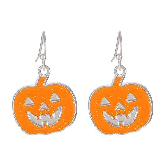 Halloween Creative Cartoon Funny Spooky Pumpkin Earrings