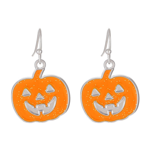 Halloween Creative Cartoon Funny Spooky Pumpkin Earrings