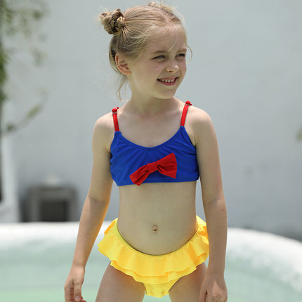 Wholesale Children's Two-piece Swimsuit Girls Bow Tie Bikini