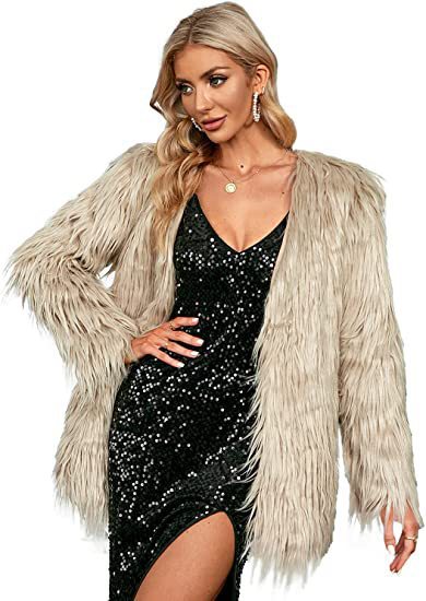Wholesale Women's Winter Faux Fur Mid-Length Plus Size Long Coat