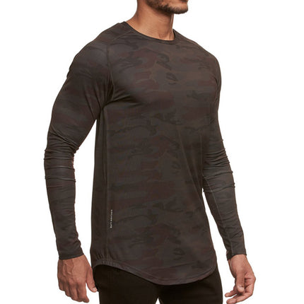Wholesale Men's Spring Autumn Quick-drying Raglan Long Sleeve T-Shirt