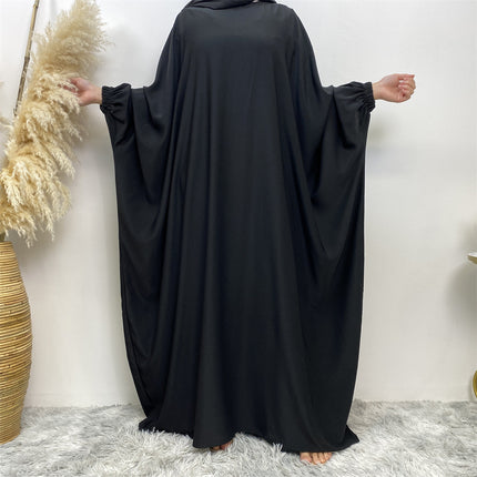Oriente Medio Dubái Bata de manga larga de color liso para mujer