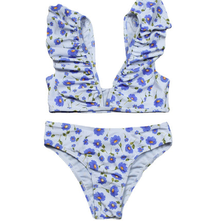 Wholesale Children's Bikini Girl Floral Cute Two-piece Swimsuit