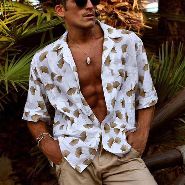 Wholesale Men's Summer Plus Size Fashion Short Sleeve Printed Shirt