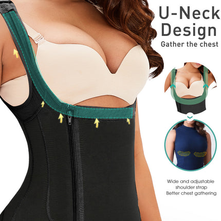 Wholesale Ladies Plus Size Side Zipper Breasted One-Piece Body Slimming Body Shaper