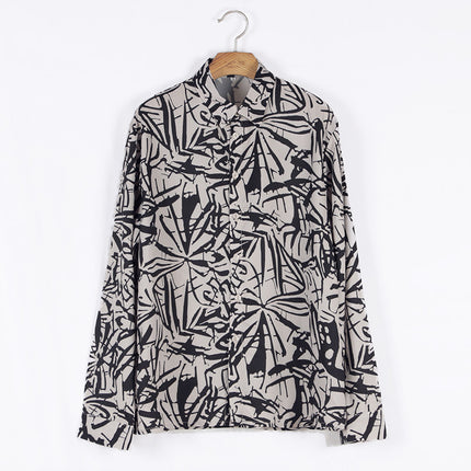Wholesale Men's Summer Casual Oversized Loose Floral Shirts