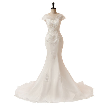 Wholesale Bridal Small Trailing White Wedding Dress