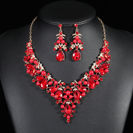 Wholesale Pearl Necklace Earrings Set Plating Alloy Fashion Jewelry