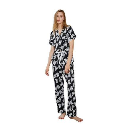 Women's Homewear Suit Short Sleeve Trousers Home Pajamas