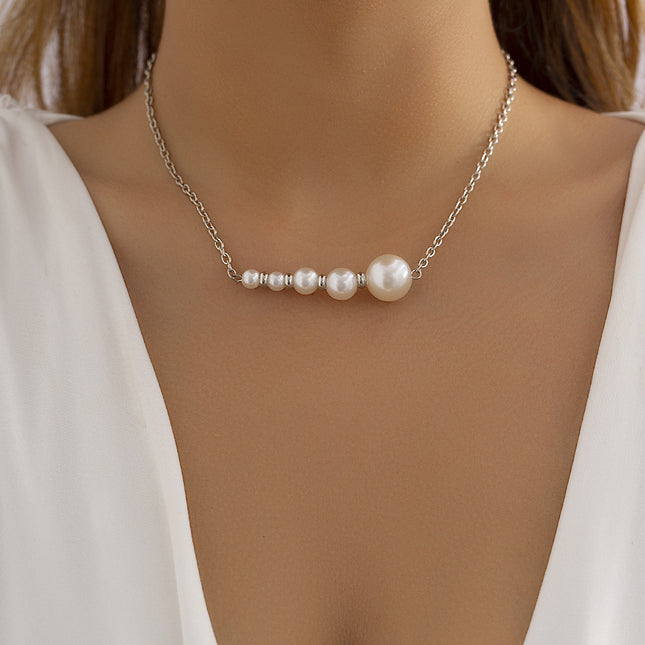Wholesale Fashion Pearl Necklace Beaded Pendant Choker