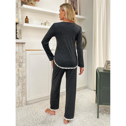 Ladies Homewear Pajamas Long Sleeve Set