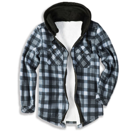 Men's Loose Hooded Jacket Fall Winter Corduroy Shirt Jacket